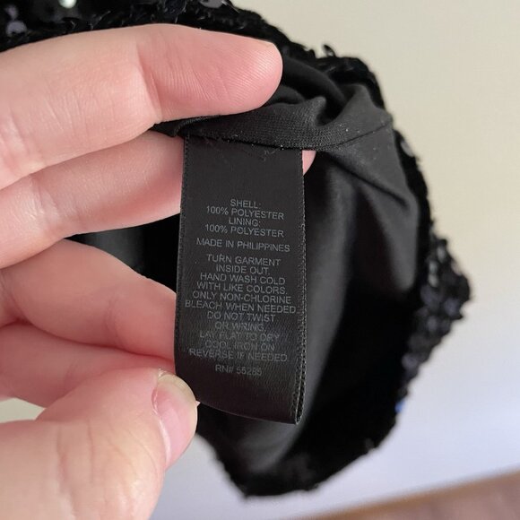 Express Women S Black Sequin Holiday Cocktail Party Open Back Halter Mini Dress - Picture 11 of 11